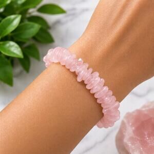 Rose Quartz Chip Bracelet
